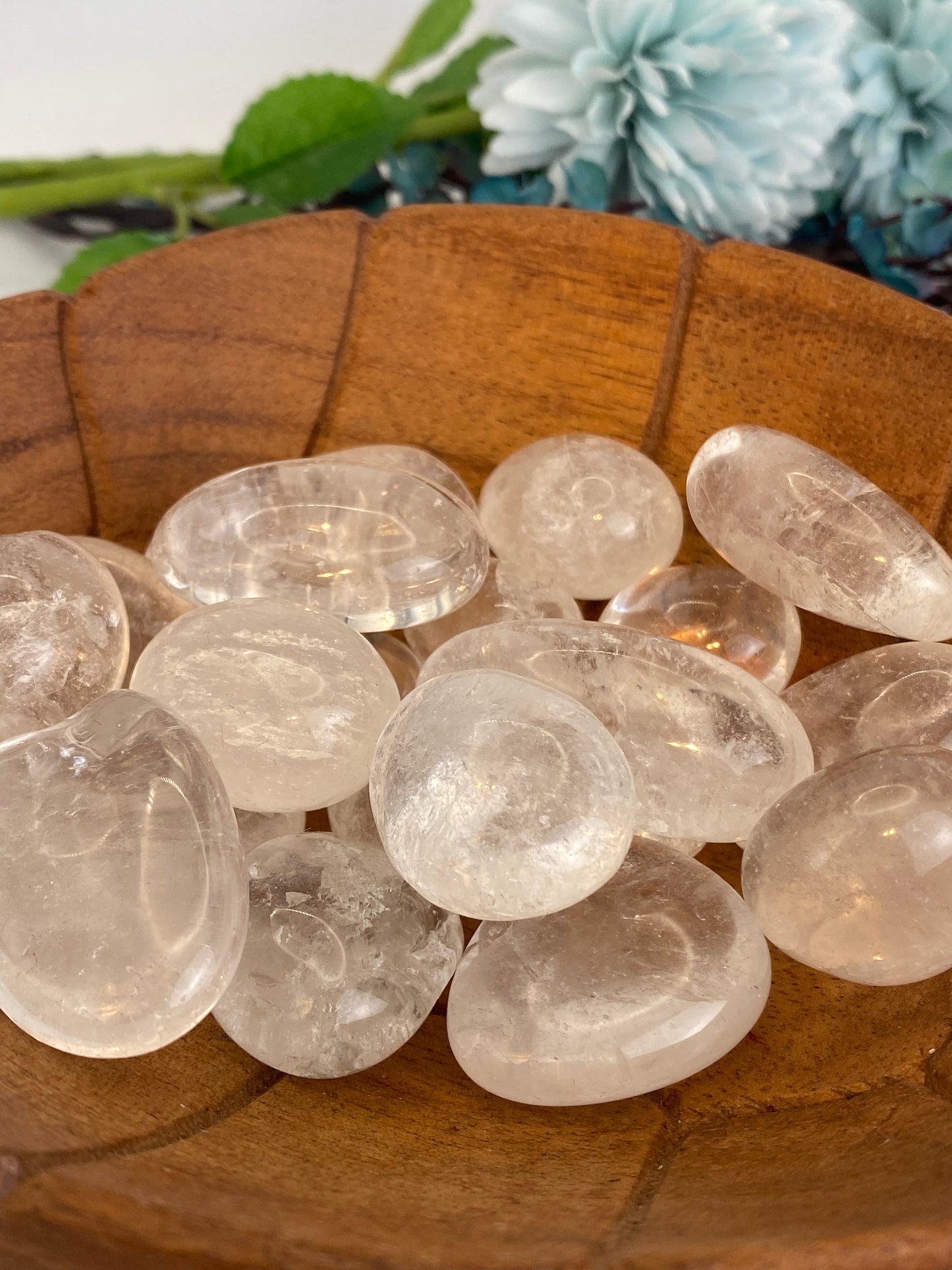 Trommelstein aus Bergkristall