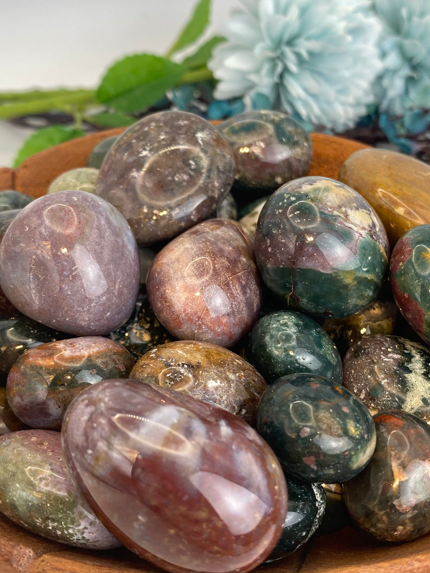 Trommelstein aus Seejaspis