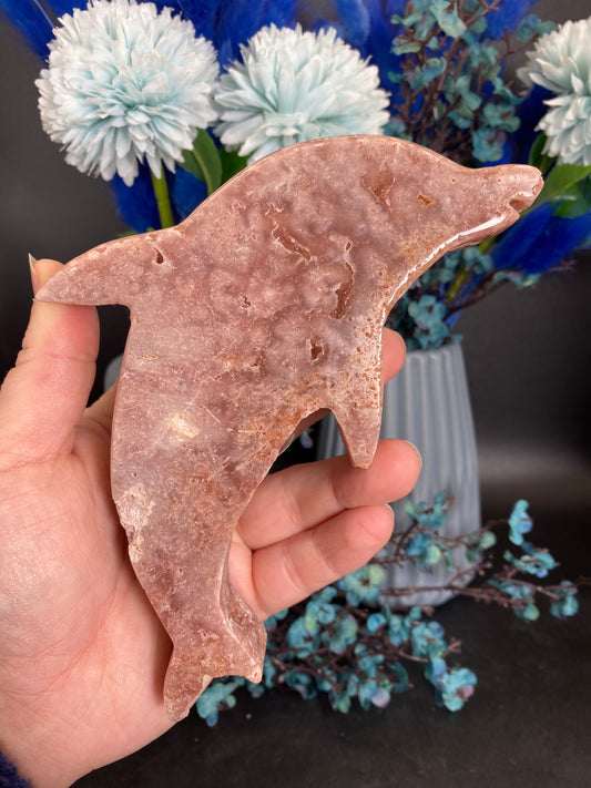 Delfin aus "Pink Amethyst" (Handelsname)