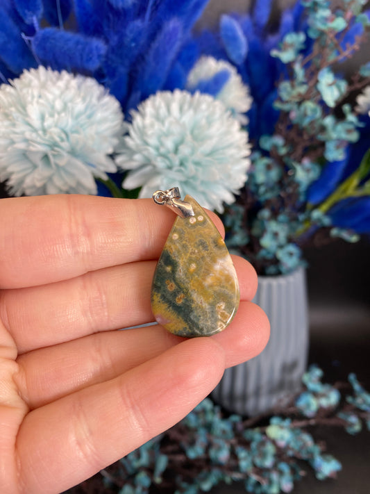 Ozeanjaspis Anhänger (925 Silber)