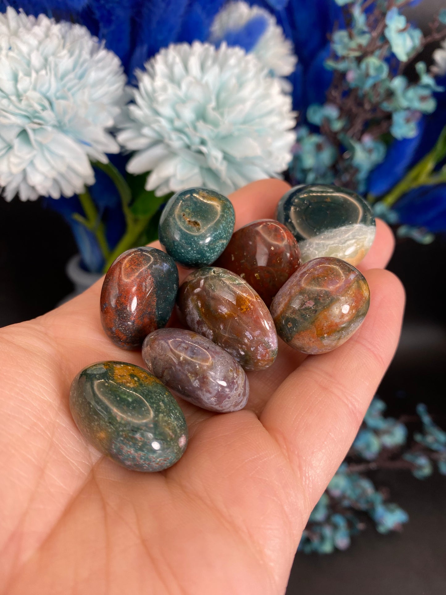 Seejaspis Trommelstein