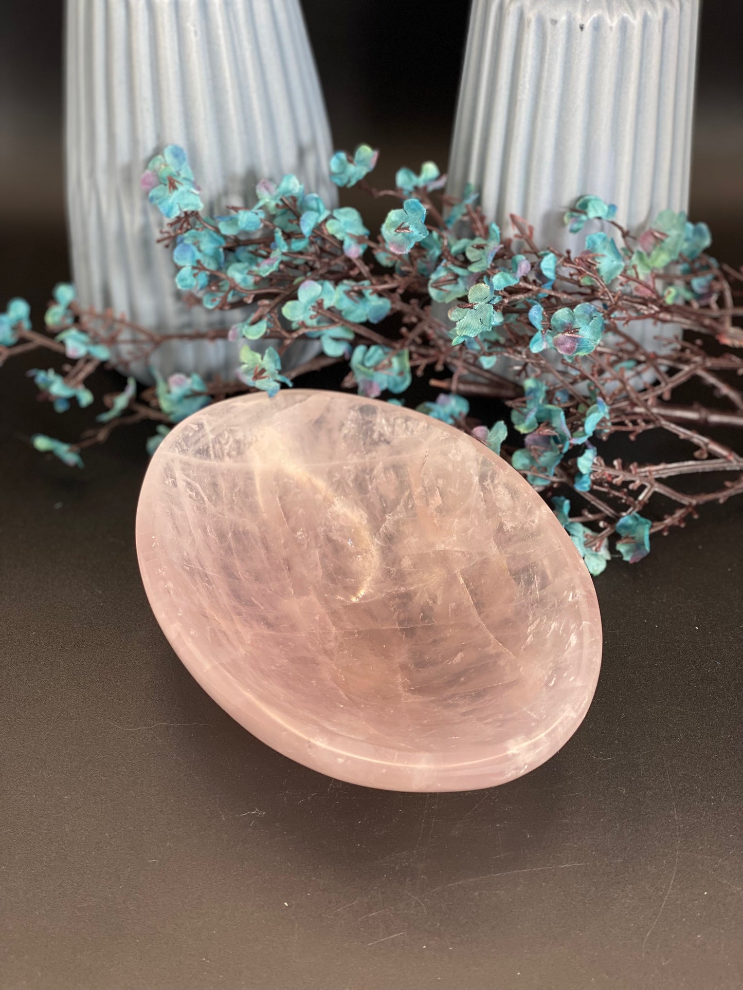 Schale aus Rosenquarz (I90)