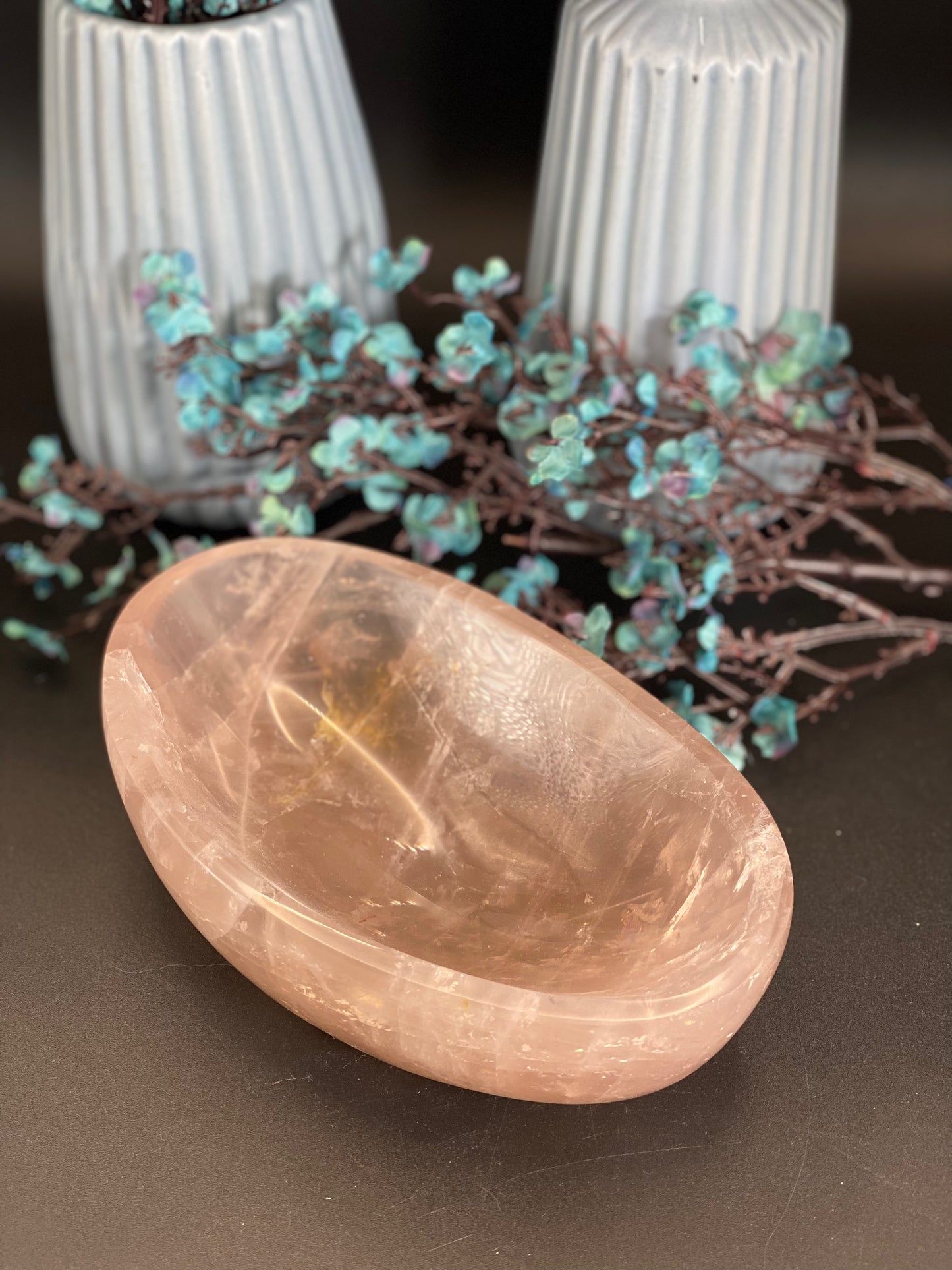 Schale aus Rosenquarz (K112)