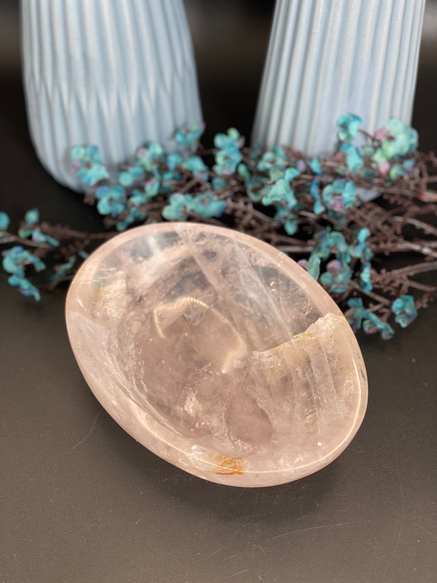 Schale aus Rosenquarz (A95)