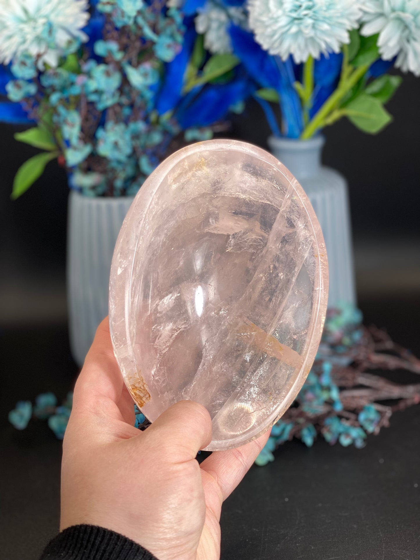 Schale aus Rosenquarz (A95)