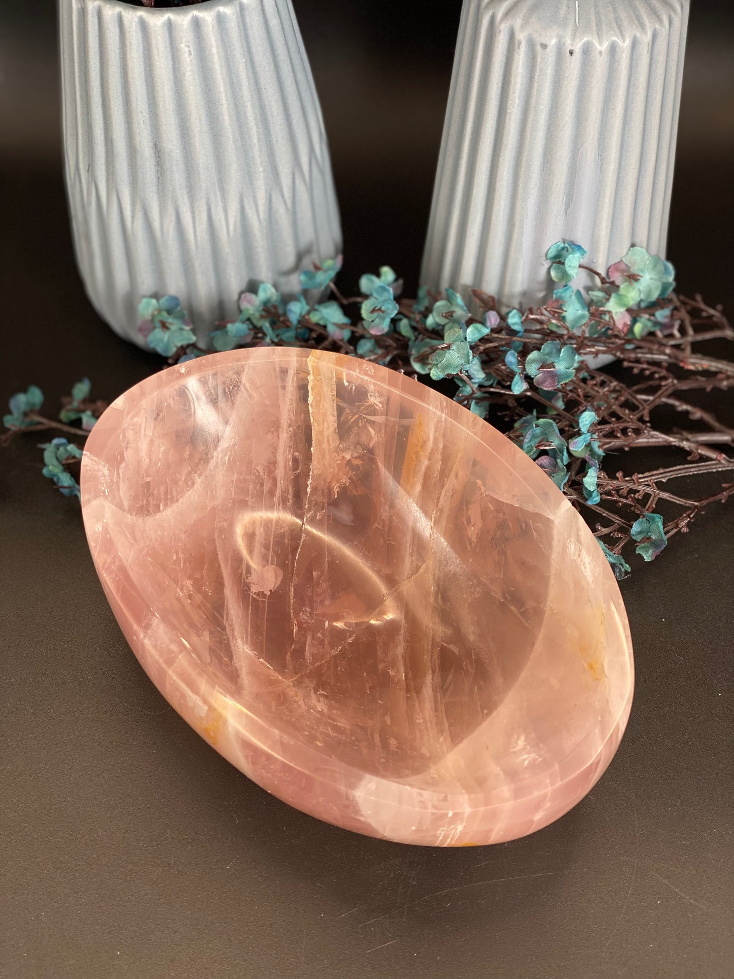 Schale aus Rosenquarz (L179)