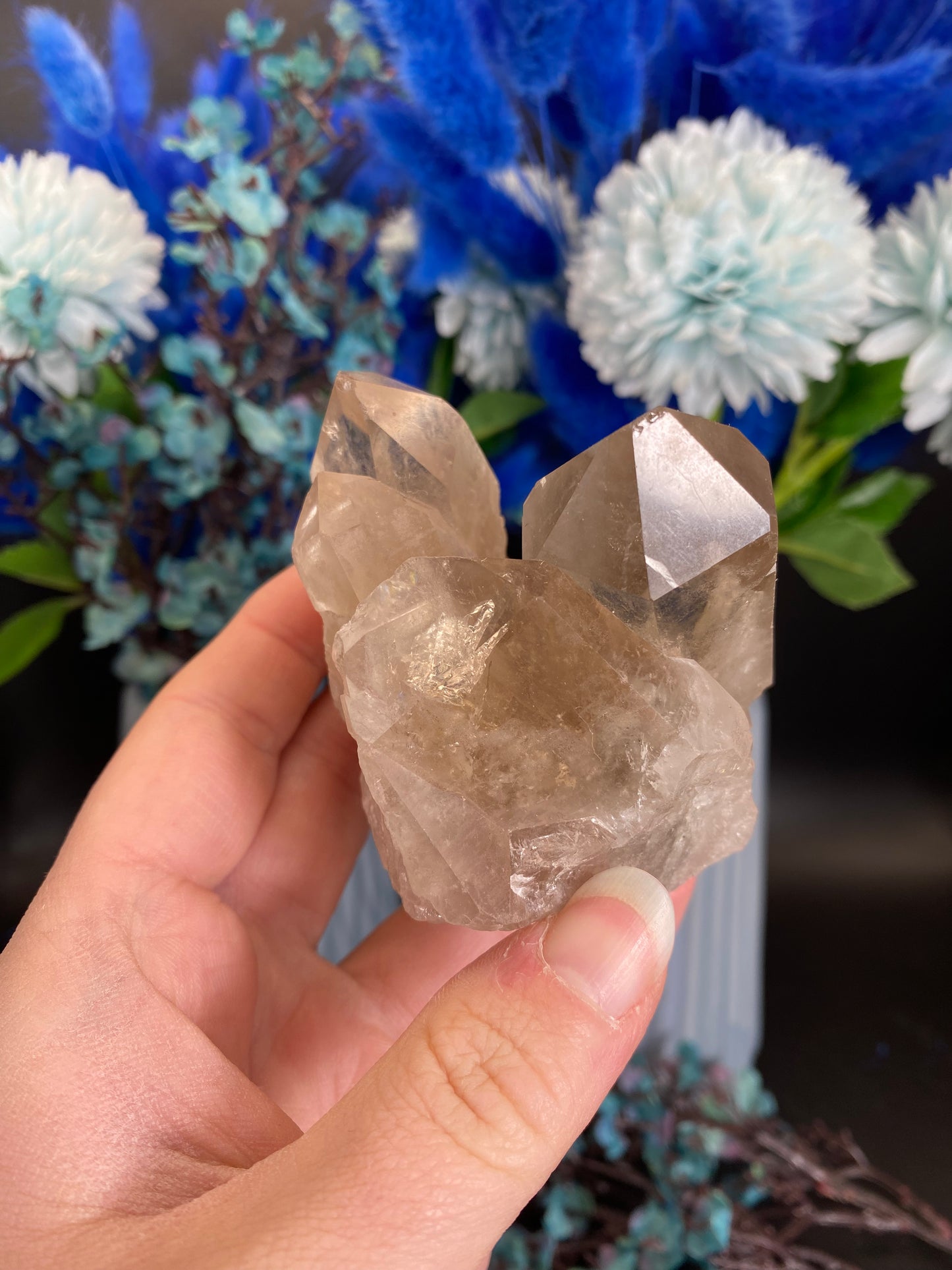 Cluster aus Rauchquarz (W37)