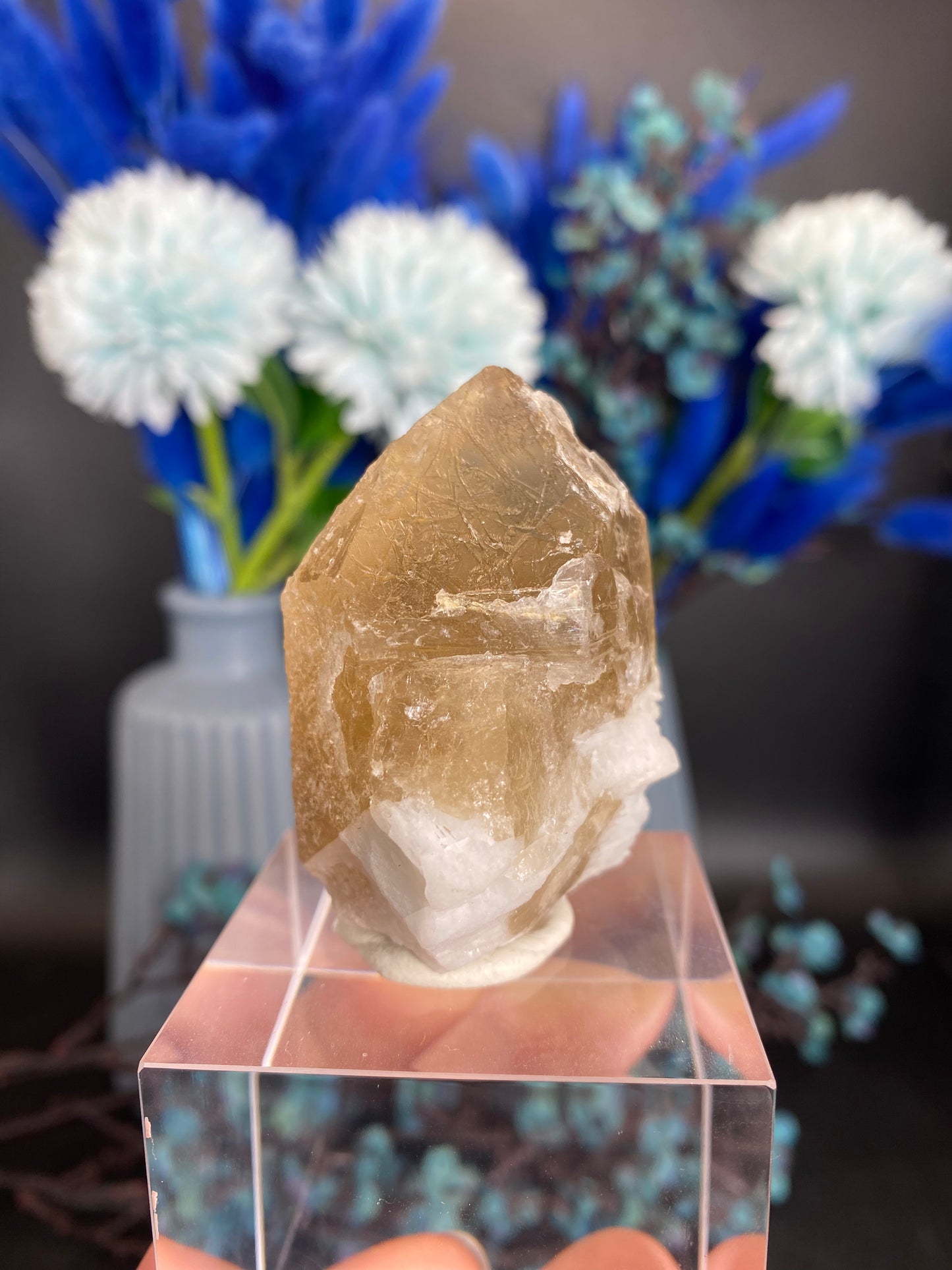 Citrin mit Albit aus Brasilien (O100)