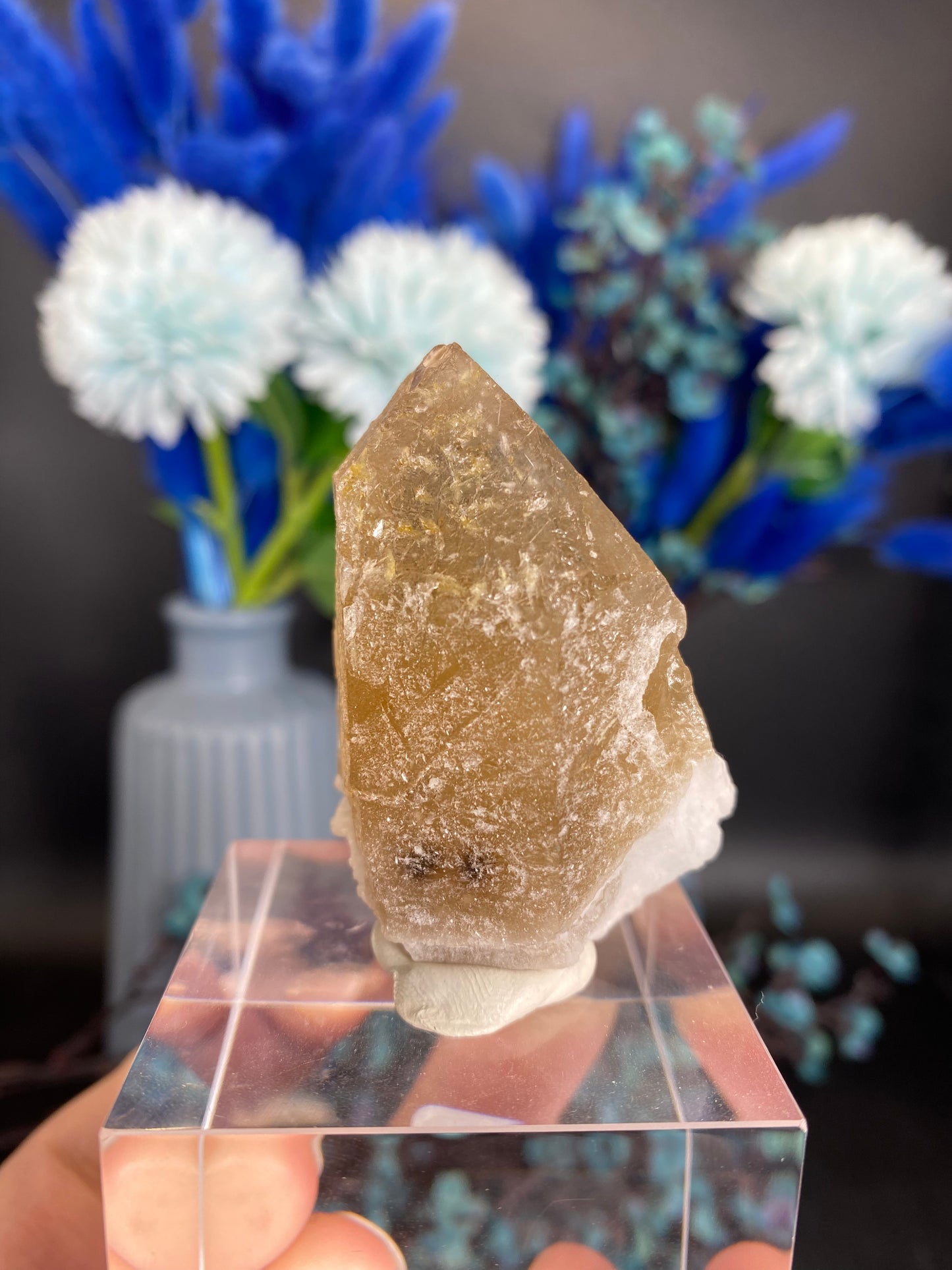 Citrin mit Albit aus Brasilien (O100)