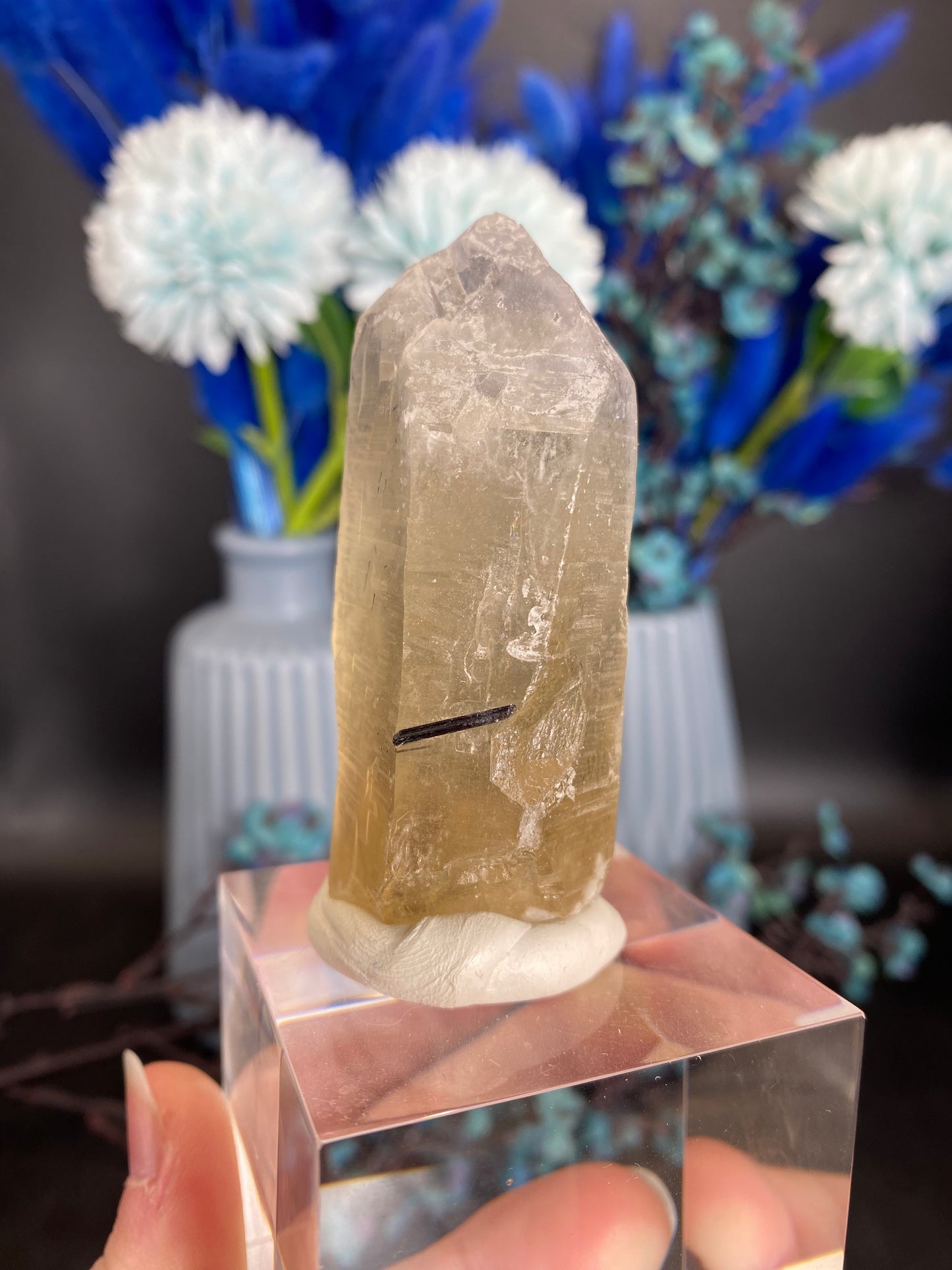 Citrin mit blauem Turmalin aus Brasilien (R380)