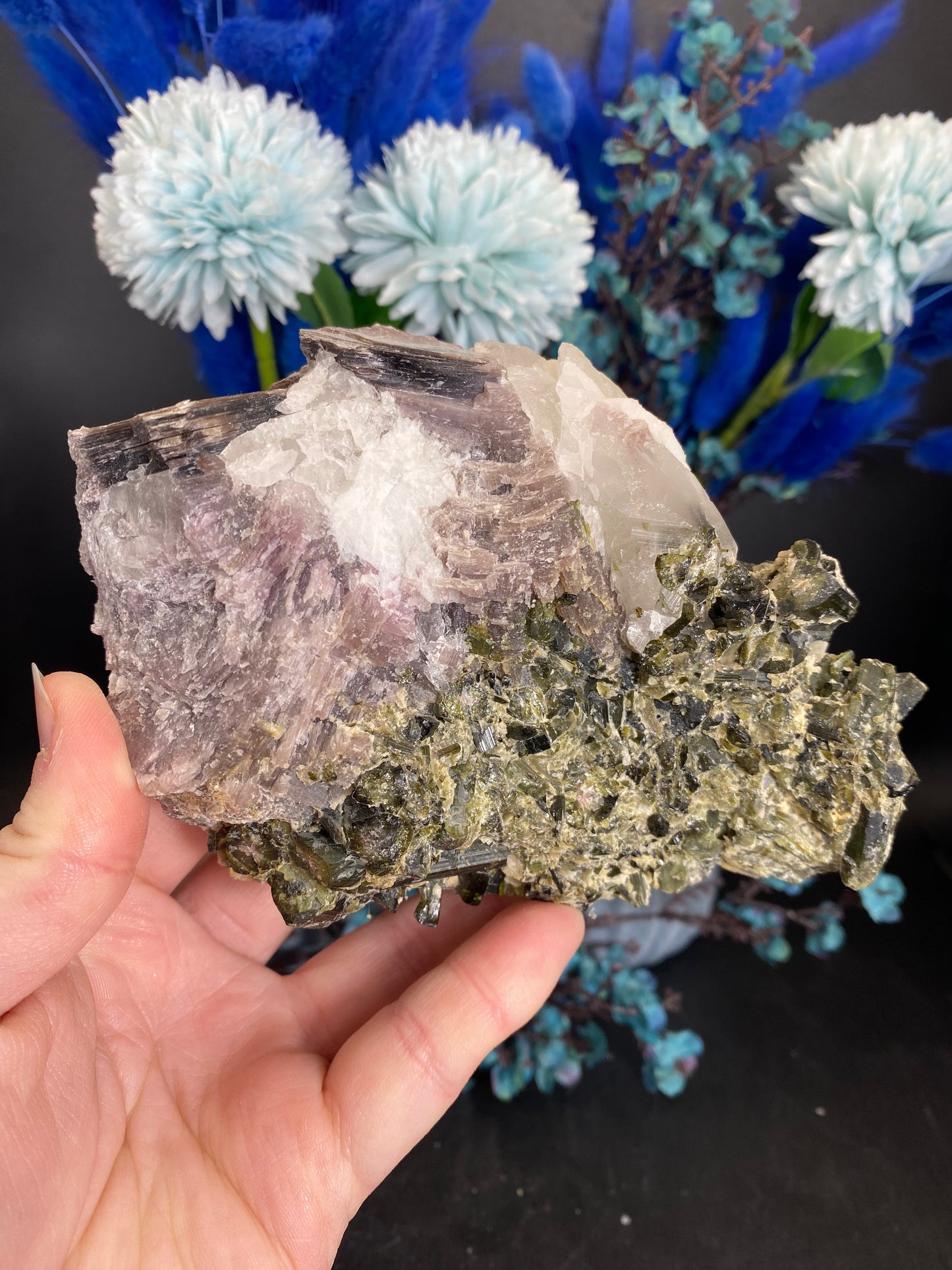 Turmalin mit Lepidolith und Quarz aus Brasilien (G350)