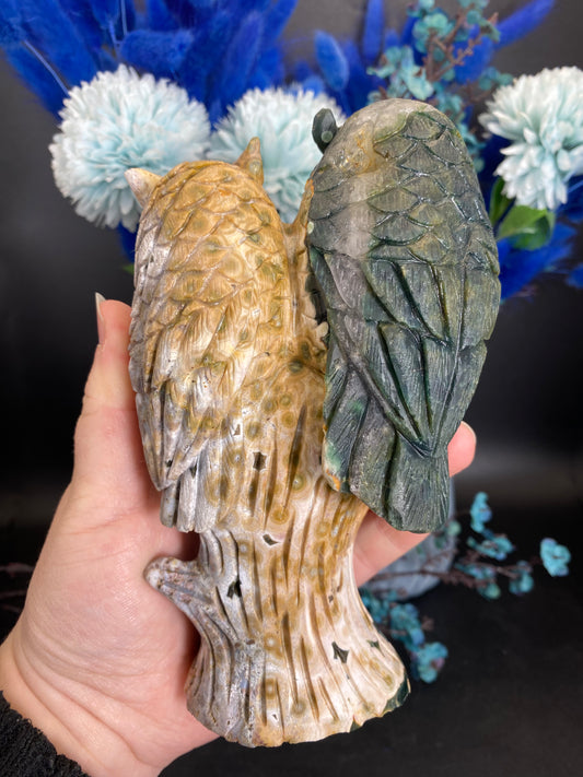 Eulen aus Ozeanjaspis