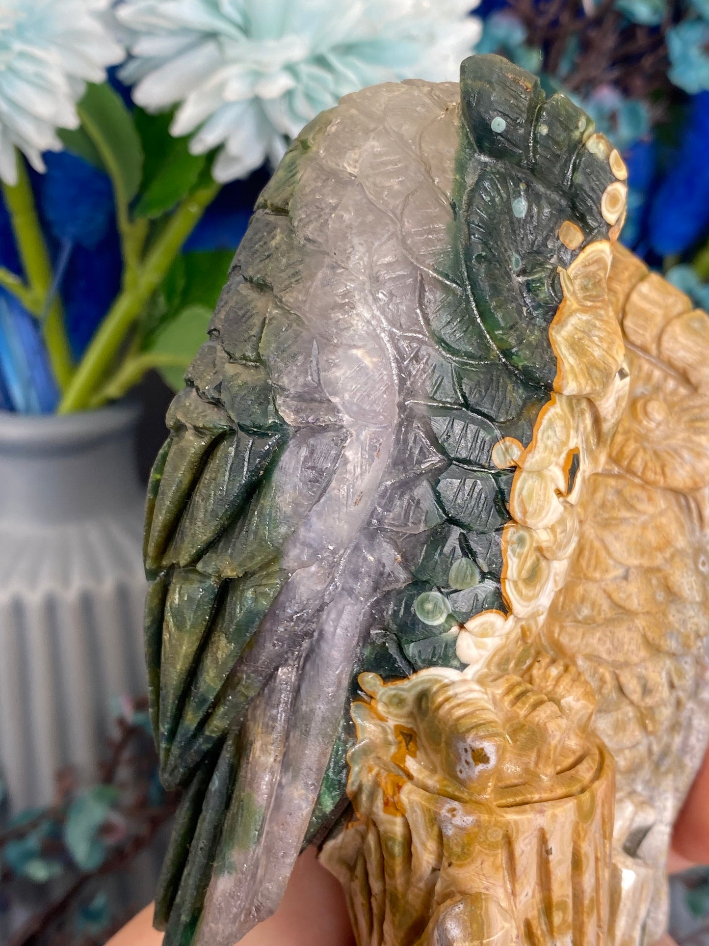 Eulen aus Ozeanjaspis