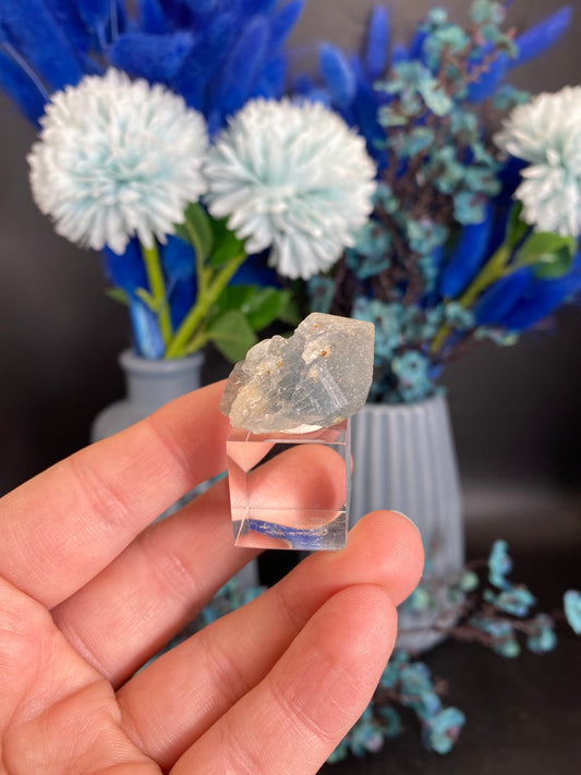 Blauer Turmalin in Quarz (H65)