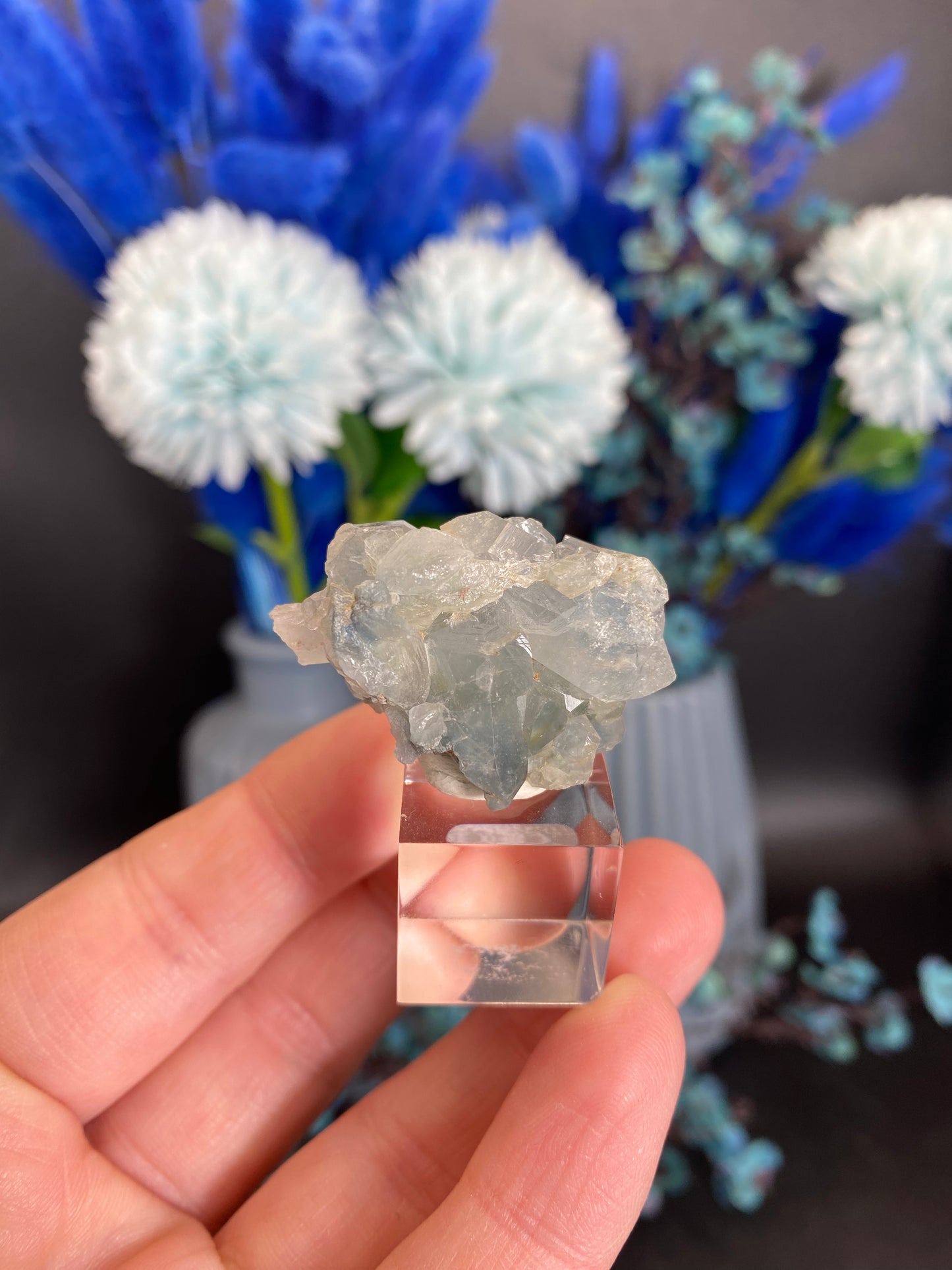 Blauer Turmalin in Quarz (L65)