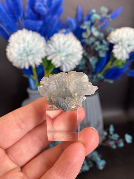 Blauer Turmalin in Quarz (L65)