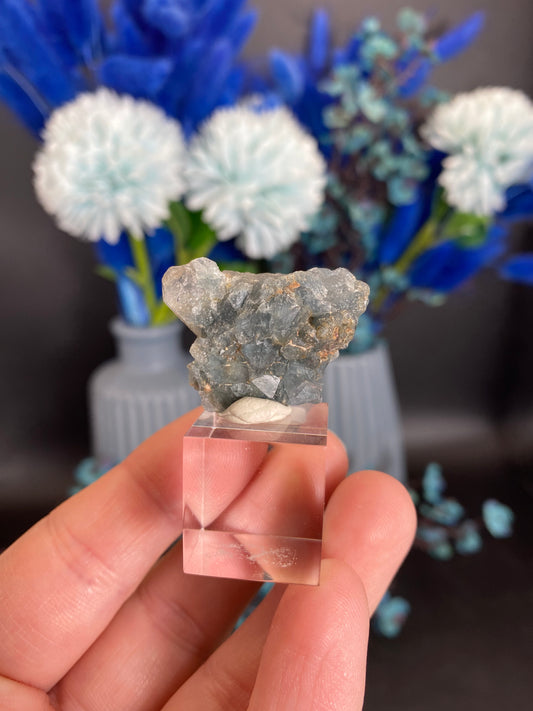 Blauer Turmalin in Quarz (S65)