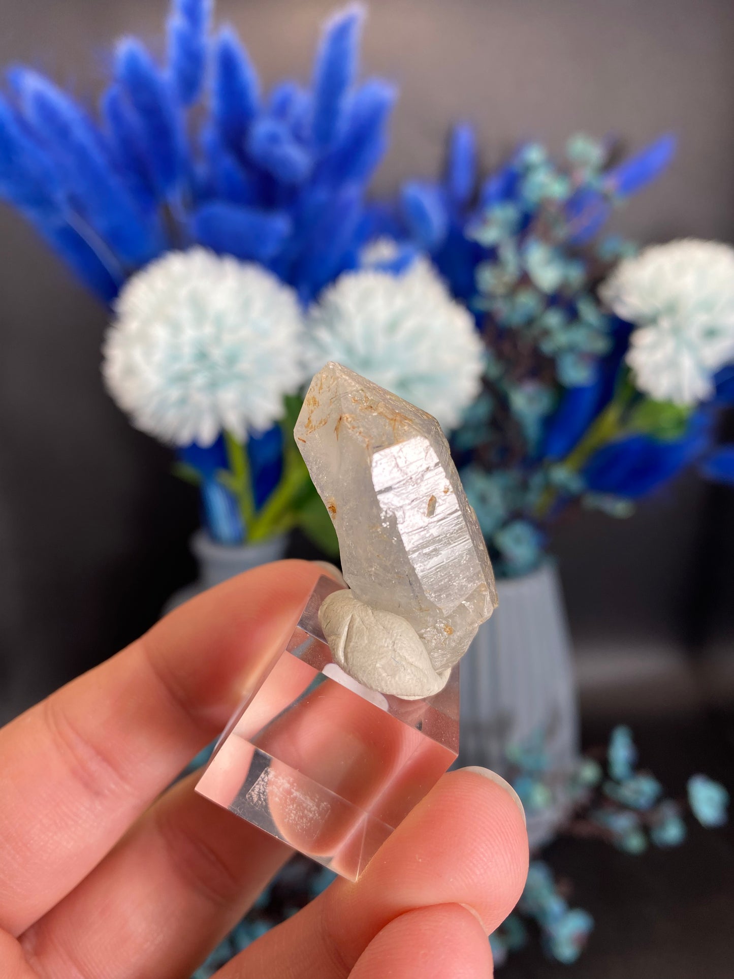 Blauer Turmalin in Quarz (Z75)