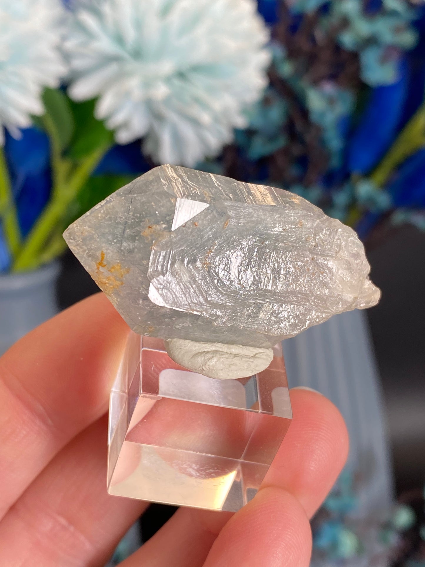 Blauer Turmalin in Quarz (E75)