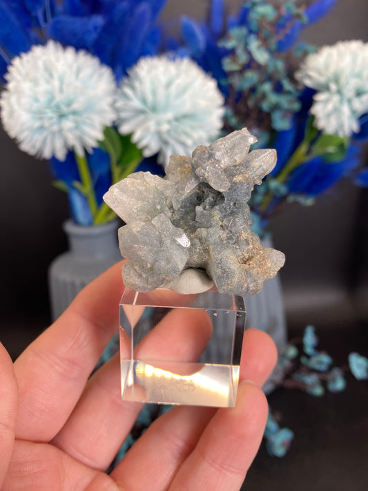 Blauer Turmalin in Quarz (T85)