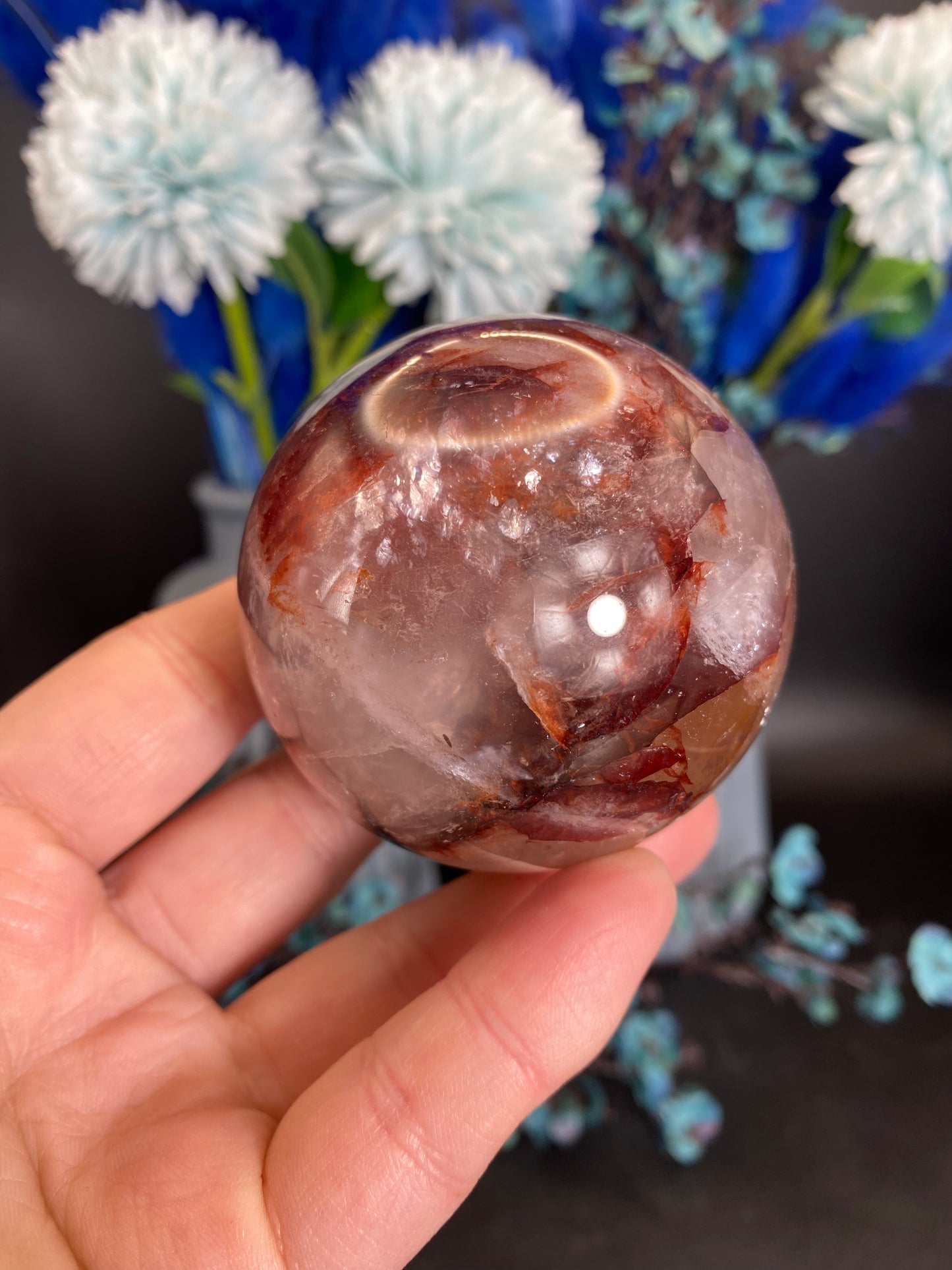 Kugel aus Feuerquarz (D32)