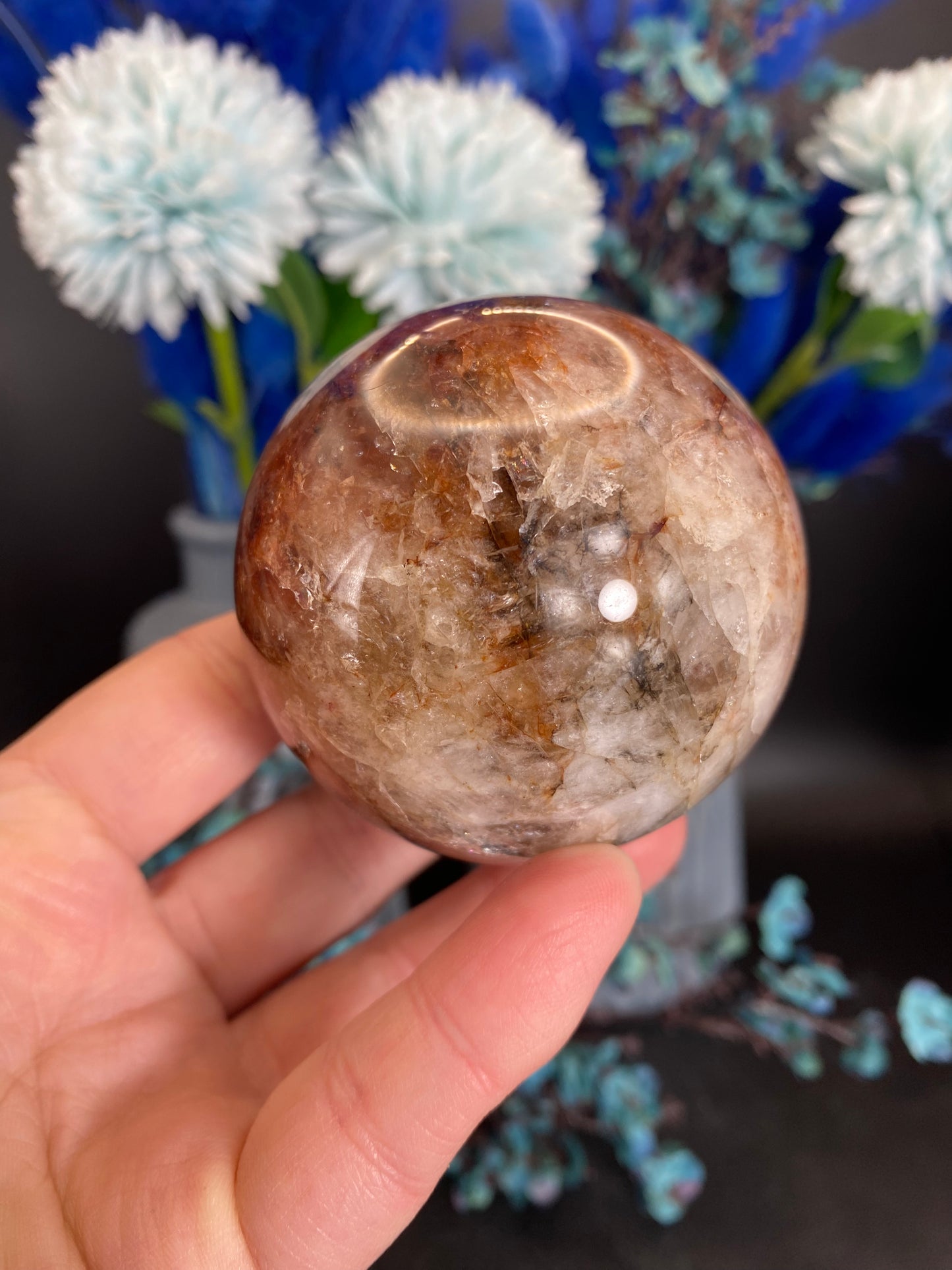 Kugel aus Feuerquarz (I37)