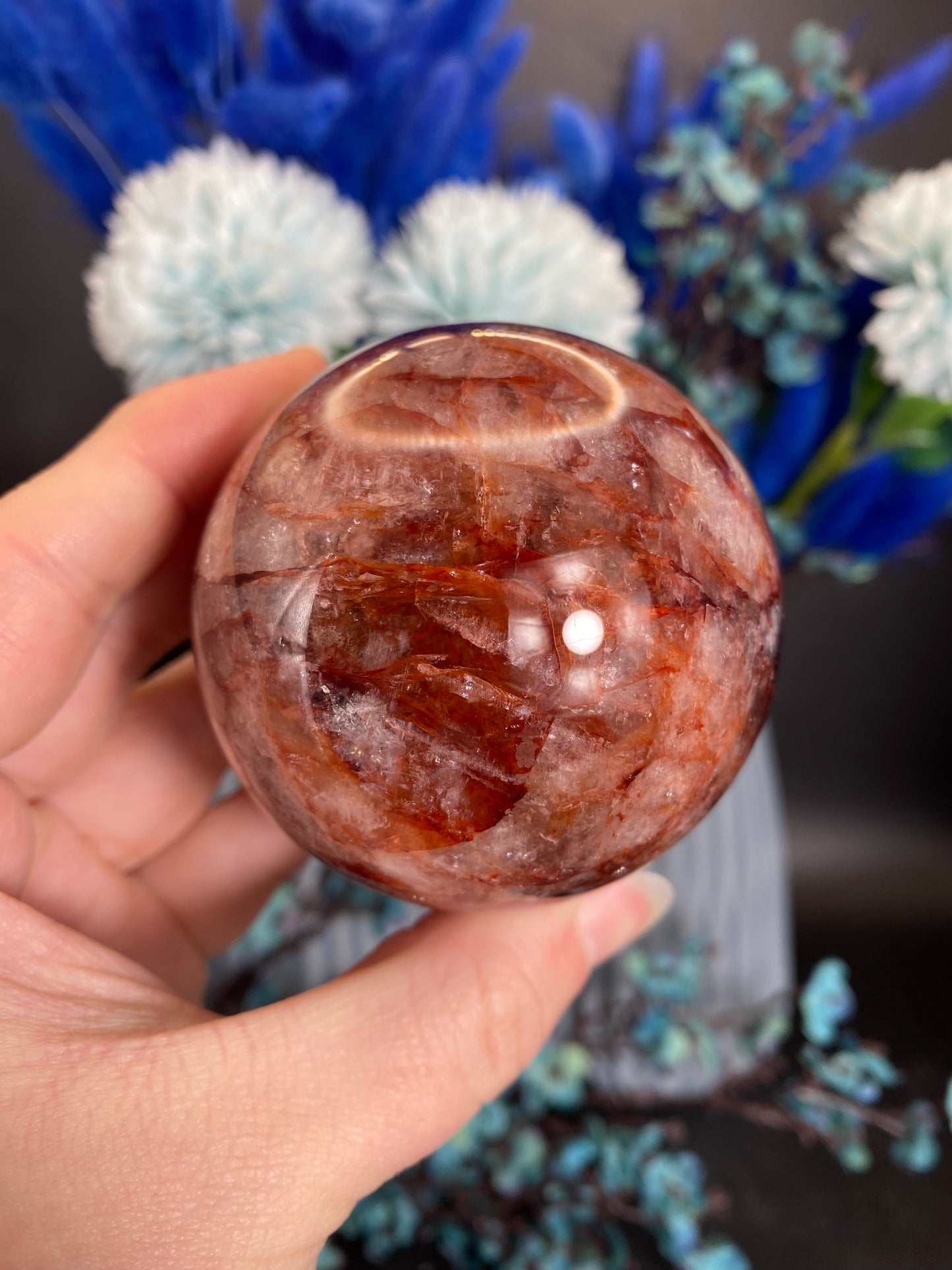 Kugel aus Feuerquarz (B37)