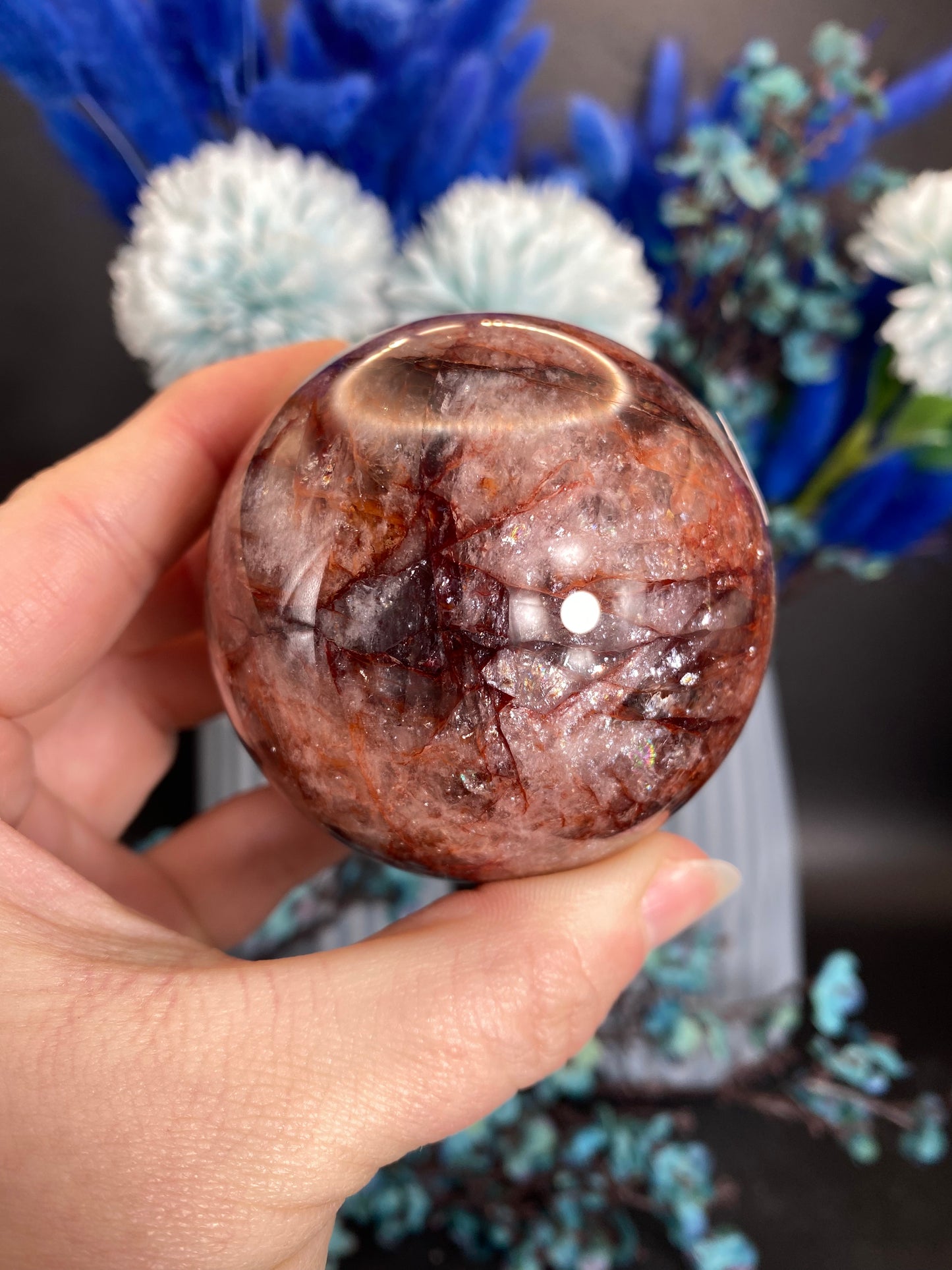 Kugel aus Feuerquarz (B37)