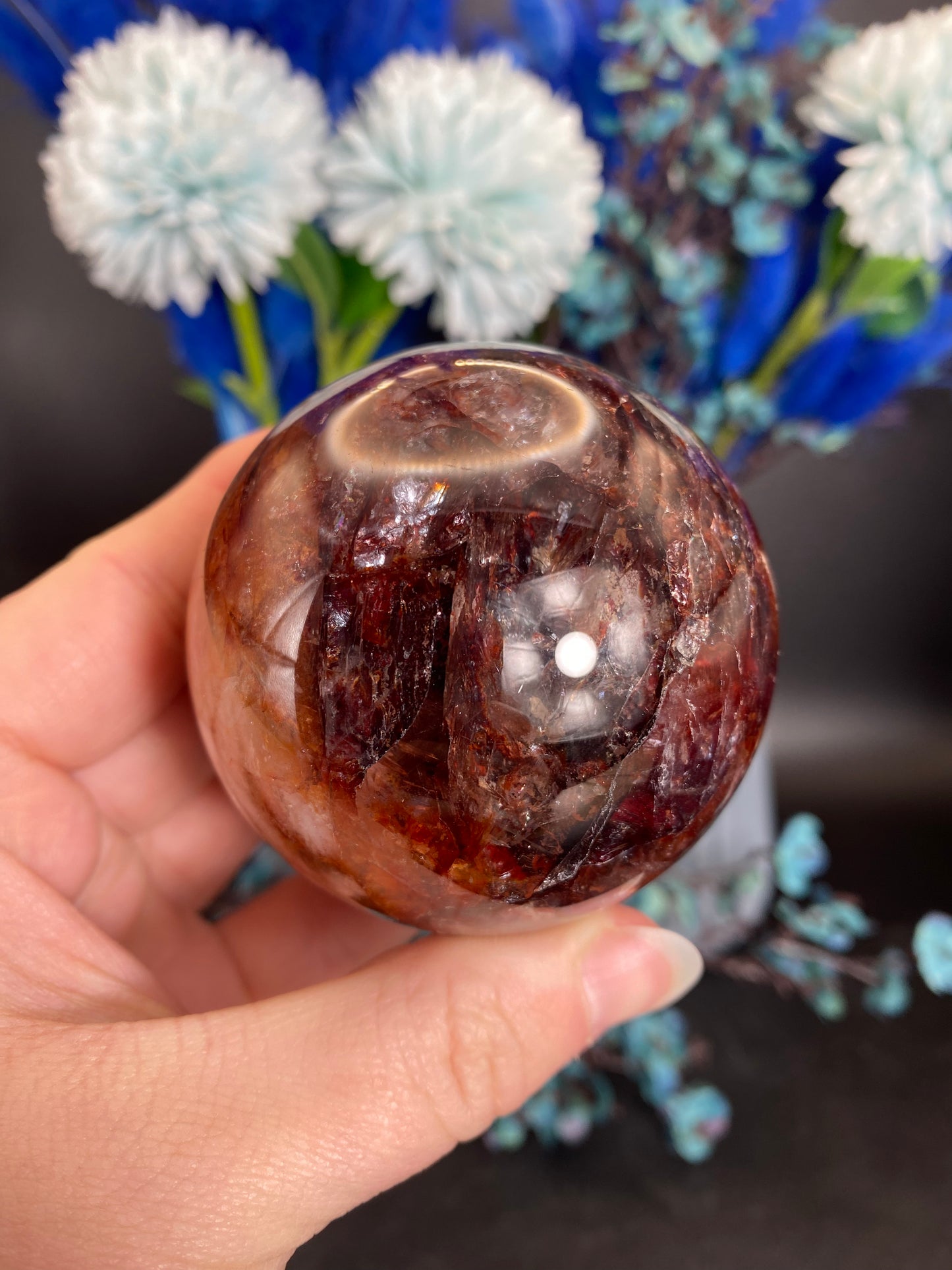 Kugel aus Feuerquarz (A38)