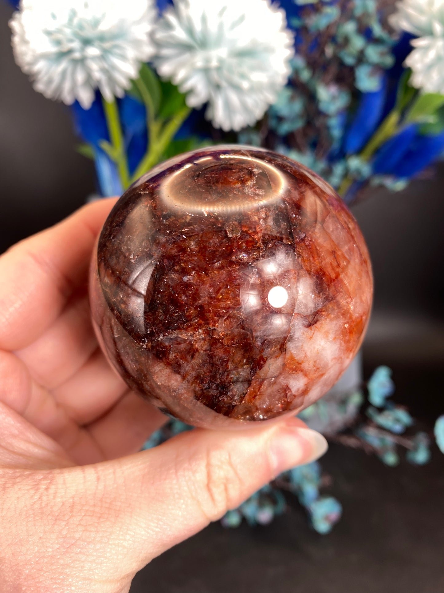 Kugel aus Feuerquarz (S38)