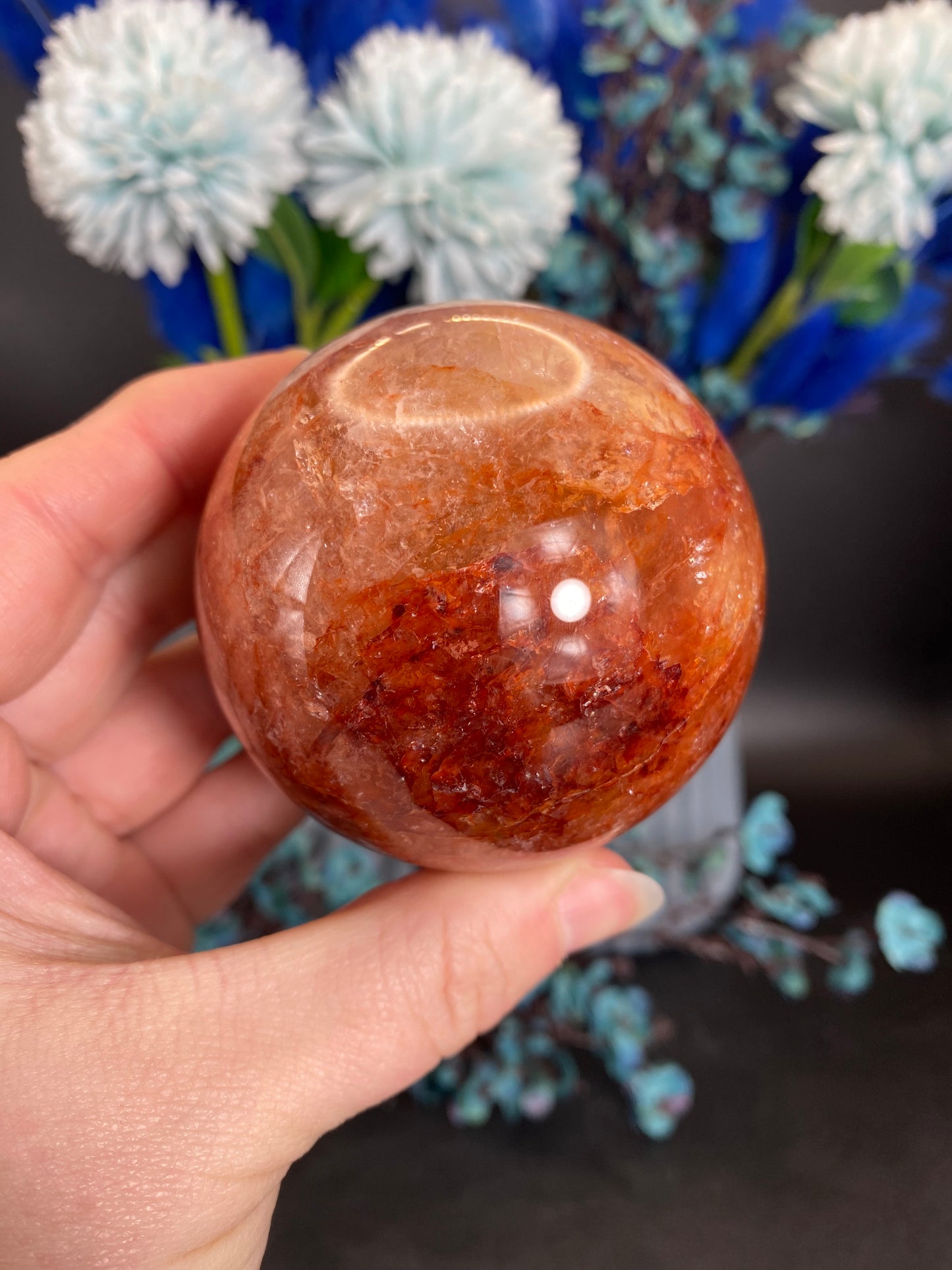 Kugel aus Feuerquarz (I41)