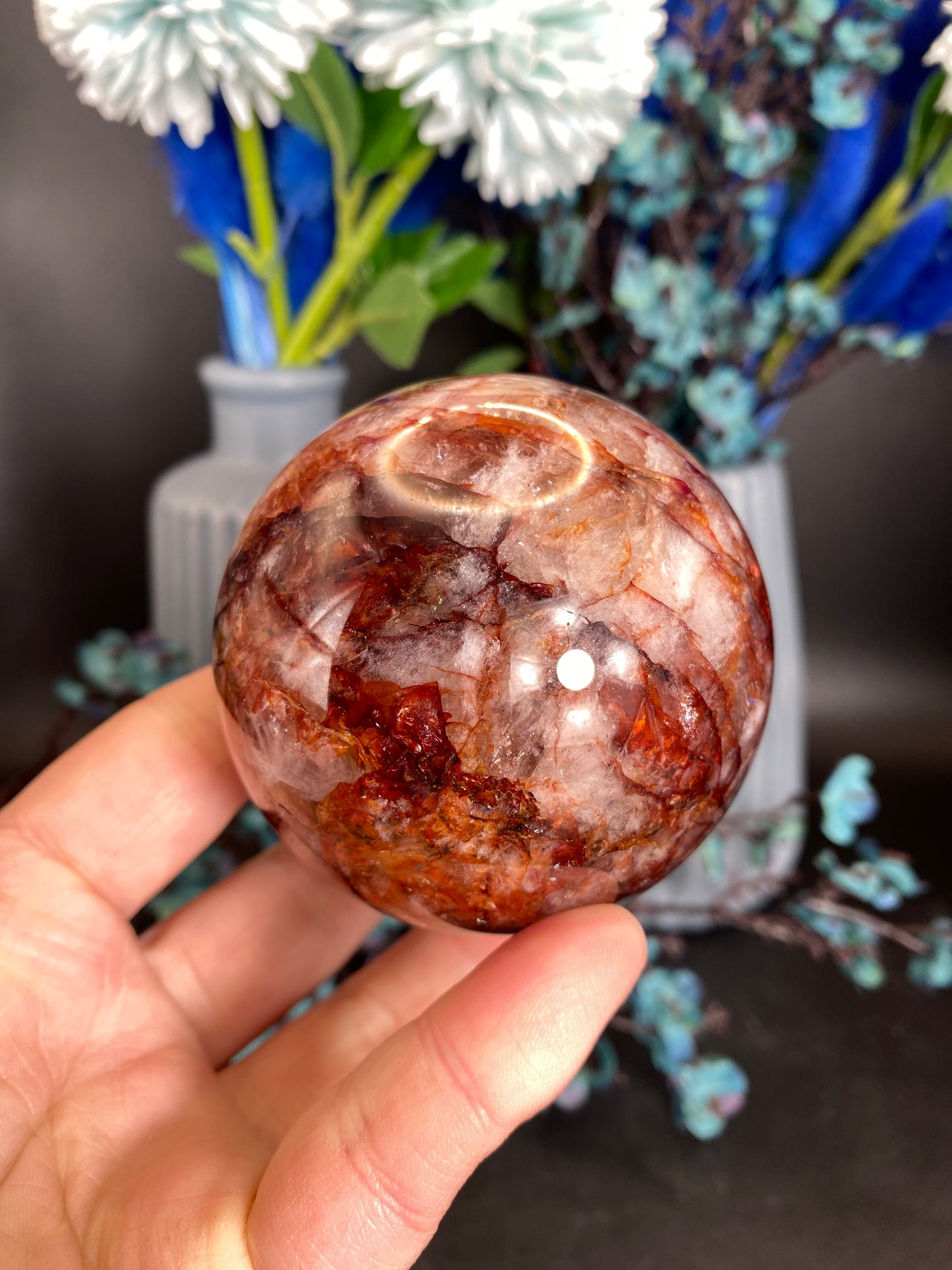 Kugel aus Feuerquarz (W44)