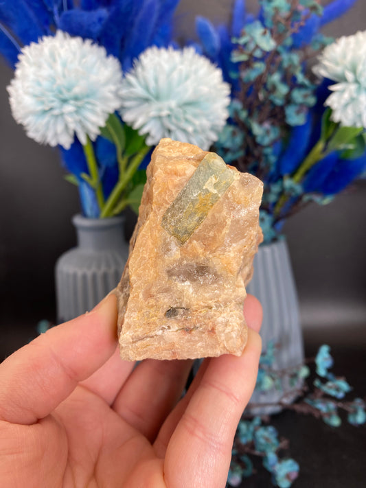 Aquamarin auf Feldspat aus Brasilien (A55)