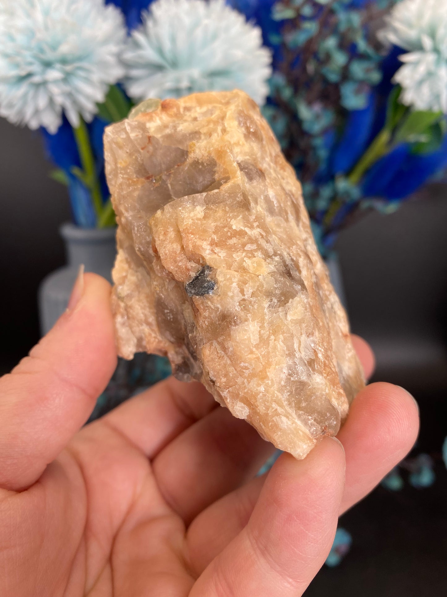 Aquamarin auf Feldspat aus Brasilien (A55)