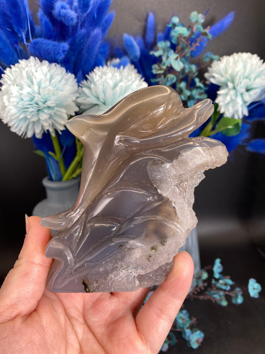 Delfin aus Achat (K62)