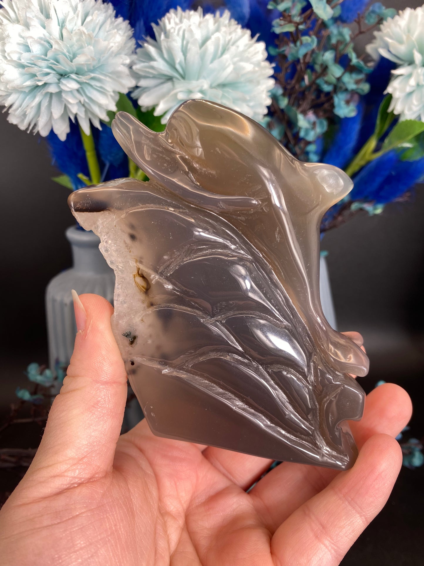 Delfin aus Achat (K62)