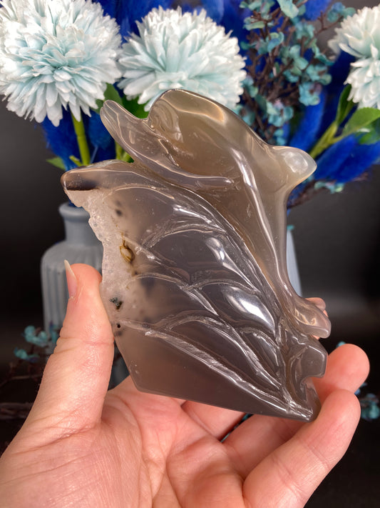 Delfin aus Achat (K62)