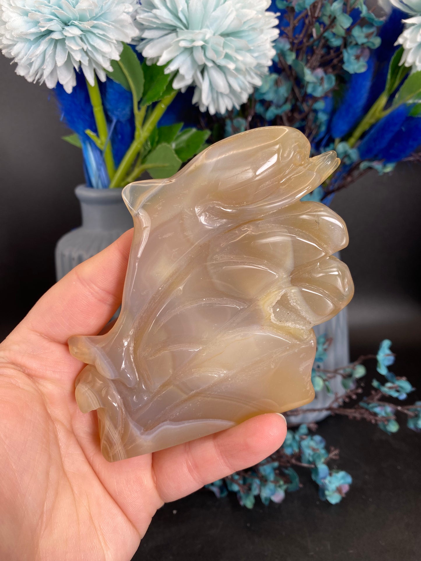 Delfin aus Achat (I42)