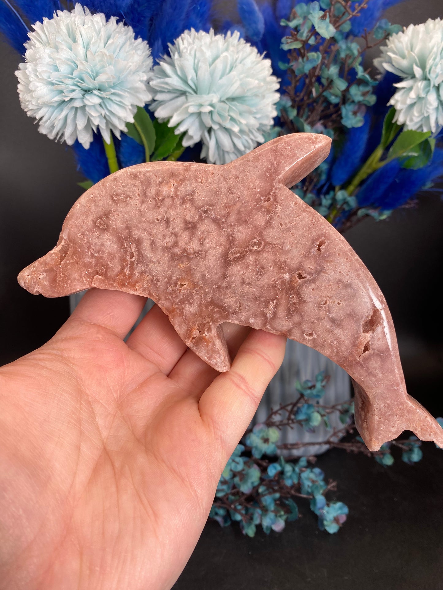 Delfin aus "Pink Amethyst" (Handelsname)