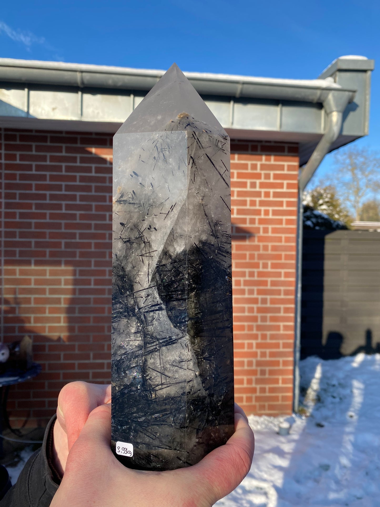 Turm aus Turmalinquarz (X942)