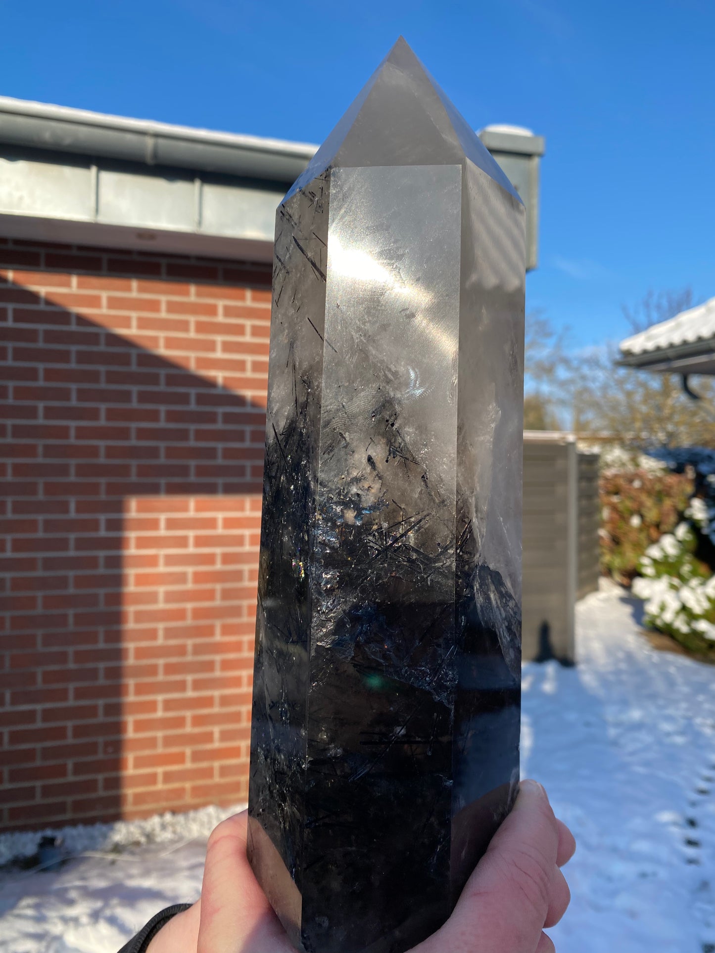 Turm aus Turmalinquarz (X942)