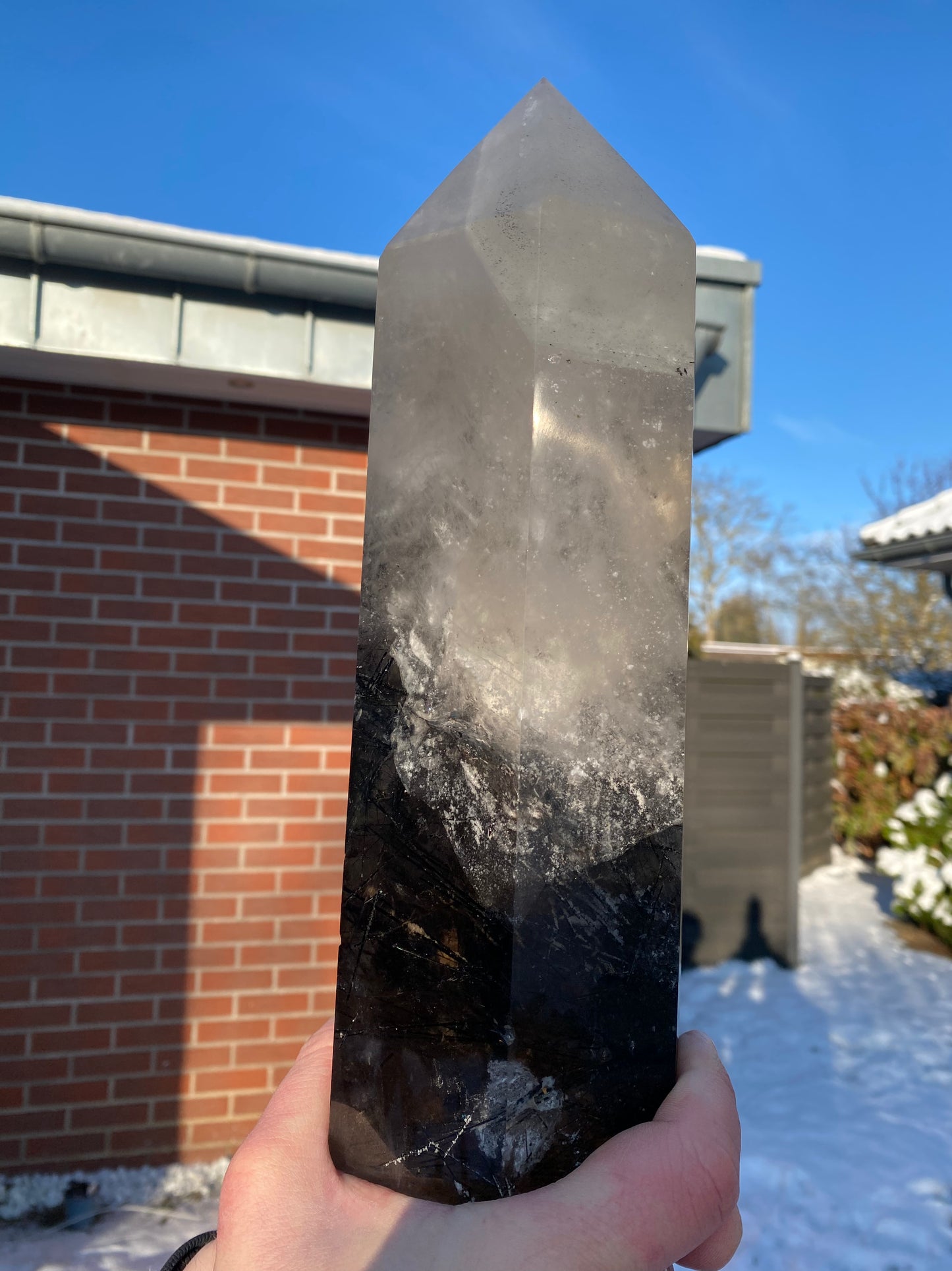 Turm aus Turmalinquarz (X942)