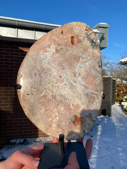 Scheibe aus "Pink Amethyst" (Handelsname)