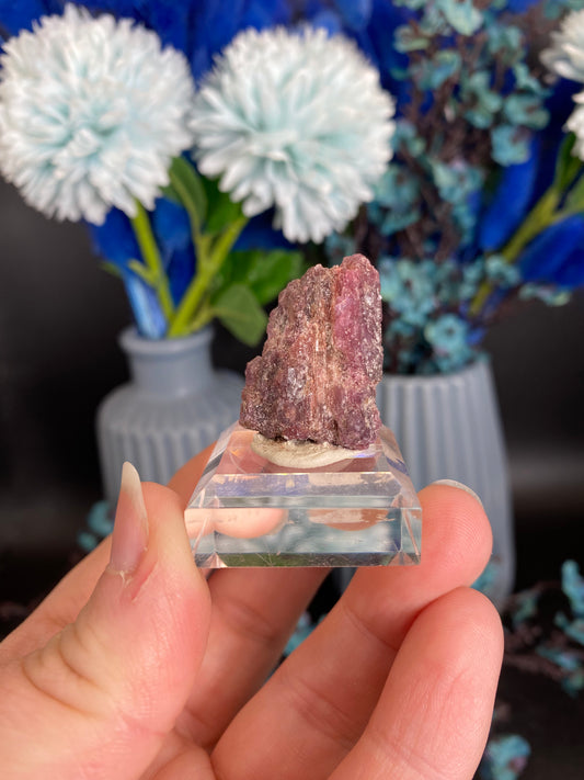 Lepidolith nach Turmalin, Pseudomorphose (I40)