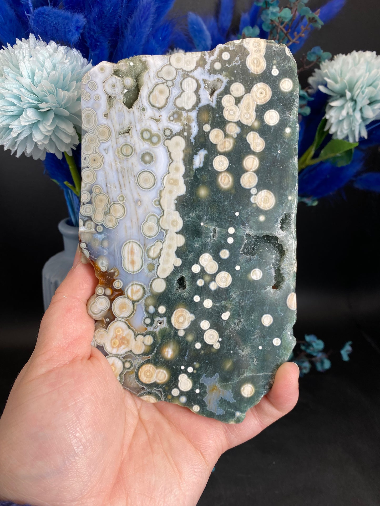 Scheibe aus Ozeanjaspis, 5te/6te Vene (G555)