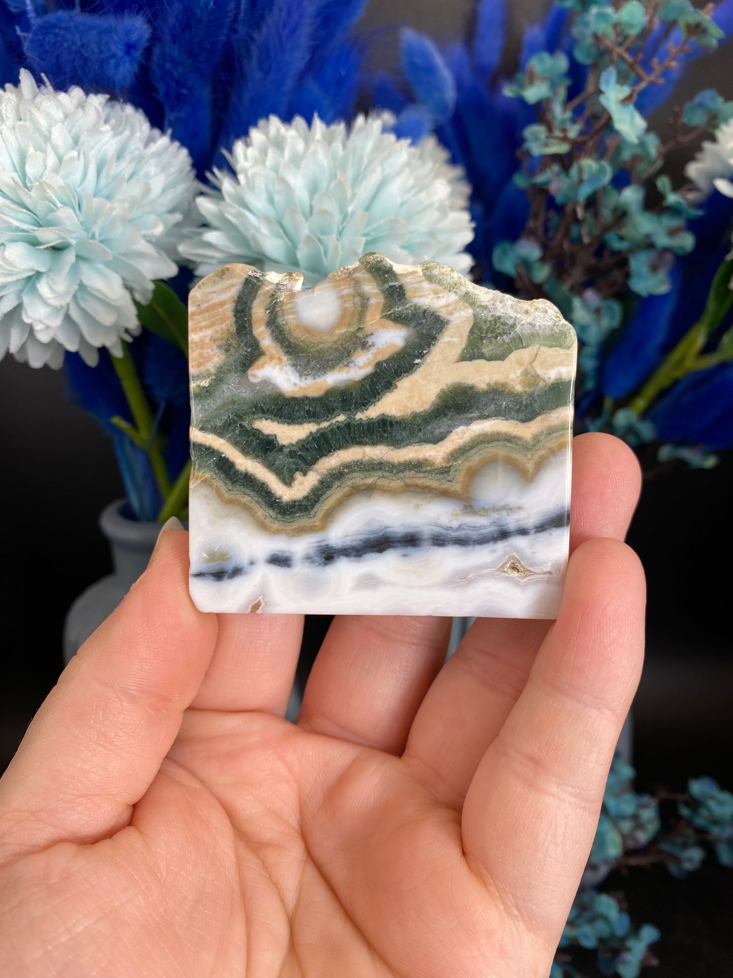 Scheibe aus Ozeanjaspis, 5te/6te Vene (Q66)