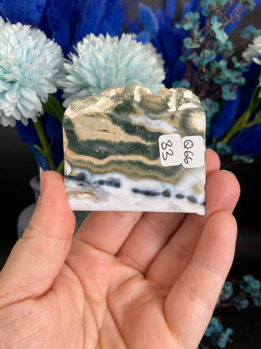 Scheibe aus Ozeanjaspis, 5te/6te Vene (Q66)