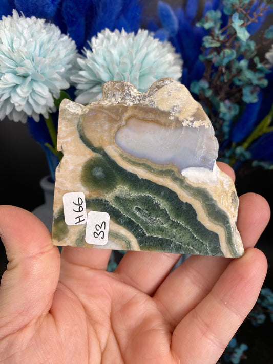 Scheibe aus Ozeanjaspis, 5te/6te Vene (H66)