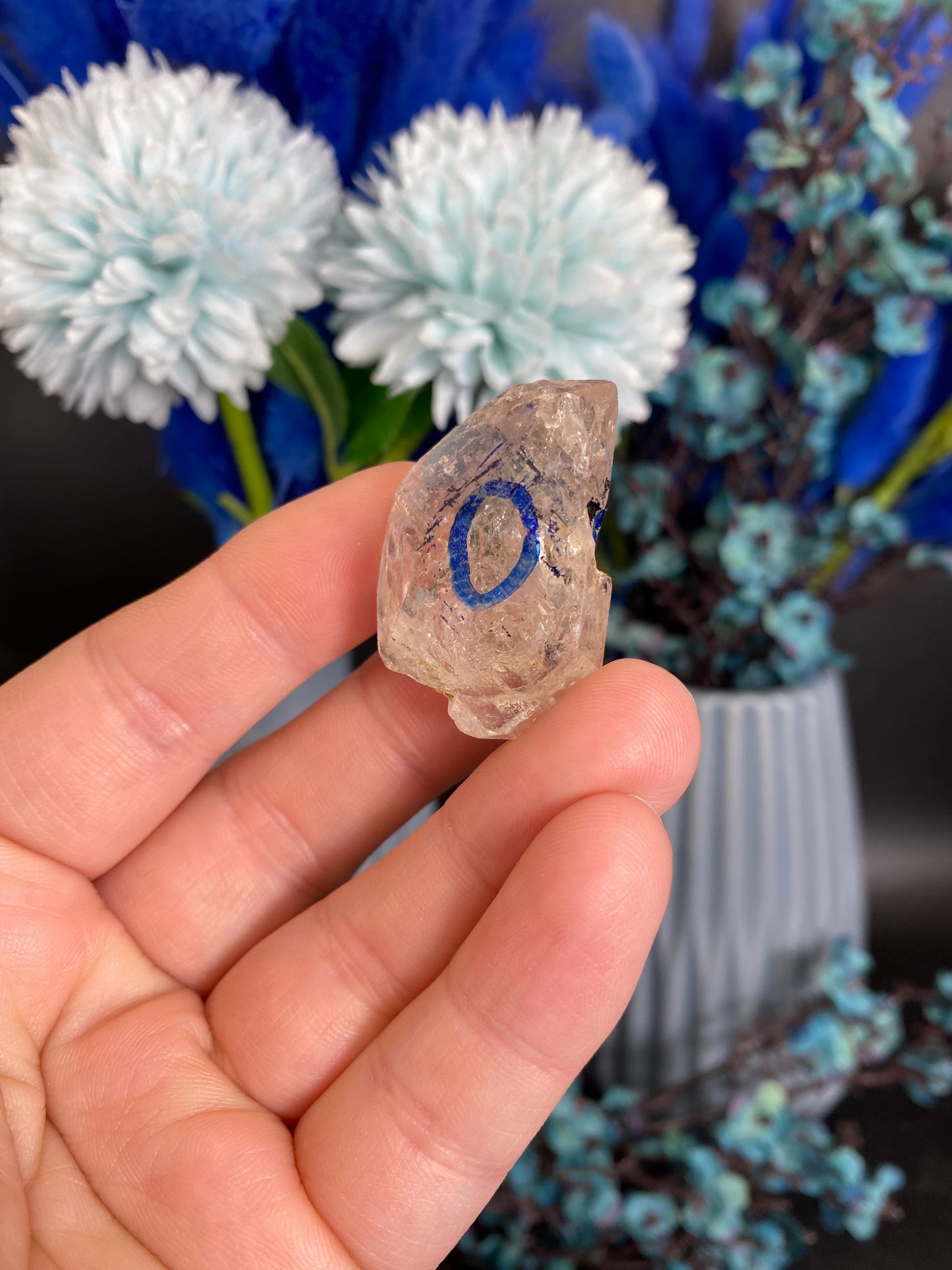 Quarz mit Libelle (beweglicher Wassereinschluss, D30)