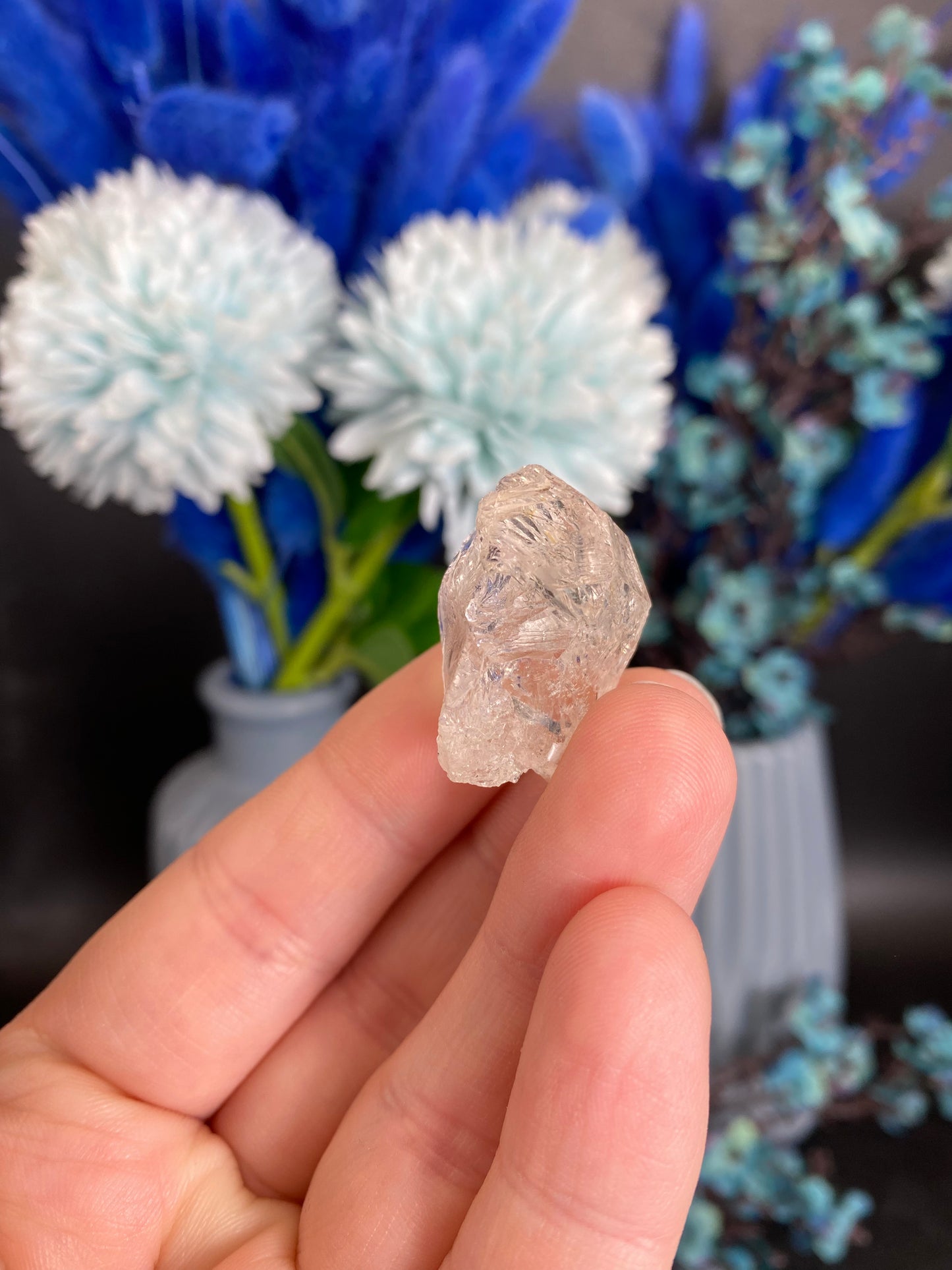 Quarz mit Libelle (beweglicher Wassereinschluss, L30)